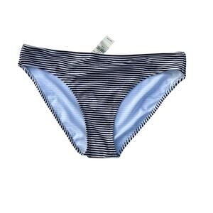 NWT, Women, Aerie, Low Rise Bikini Bottom, Black and White Striped, Sz M